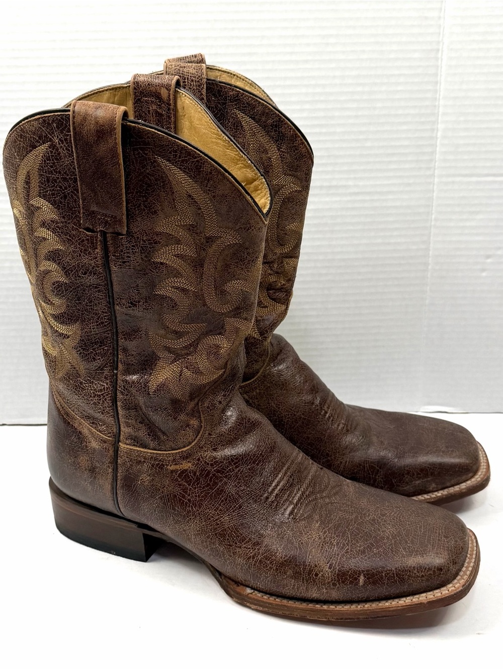 Stetson Obadiah Square Toe Boots‎ Sz 12 EE